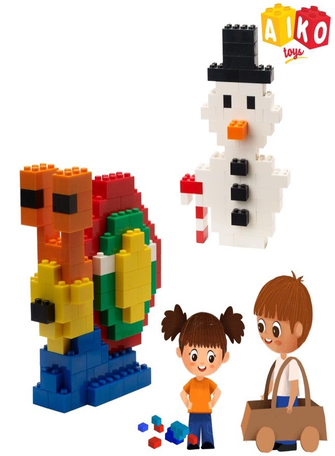 AIKO | 250 Piece Box of Blocks | Plastic Building Blocks Toy for Kids 4+ | Creative Construction Set with Idea Booklet | Educational STEM Gift, ABS Bricks - Image 4